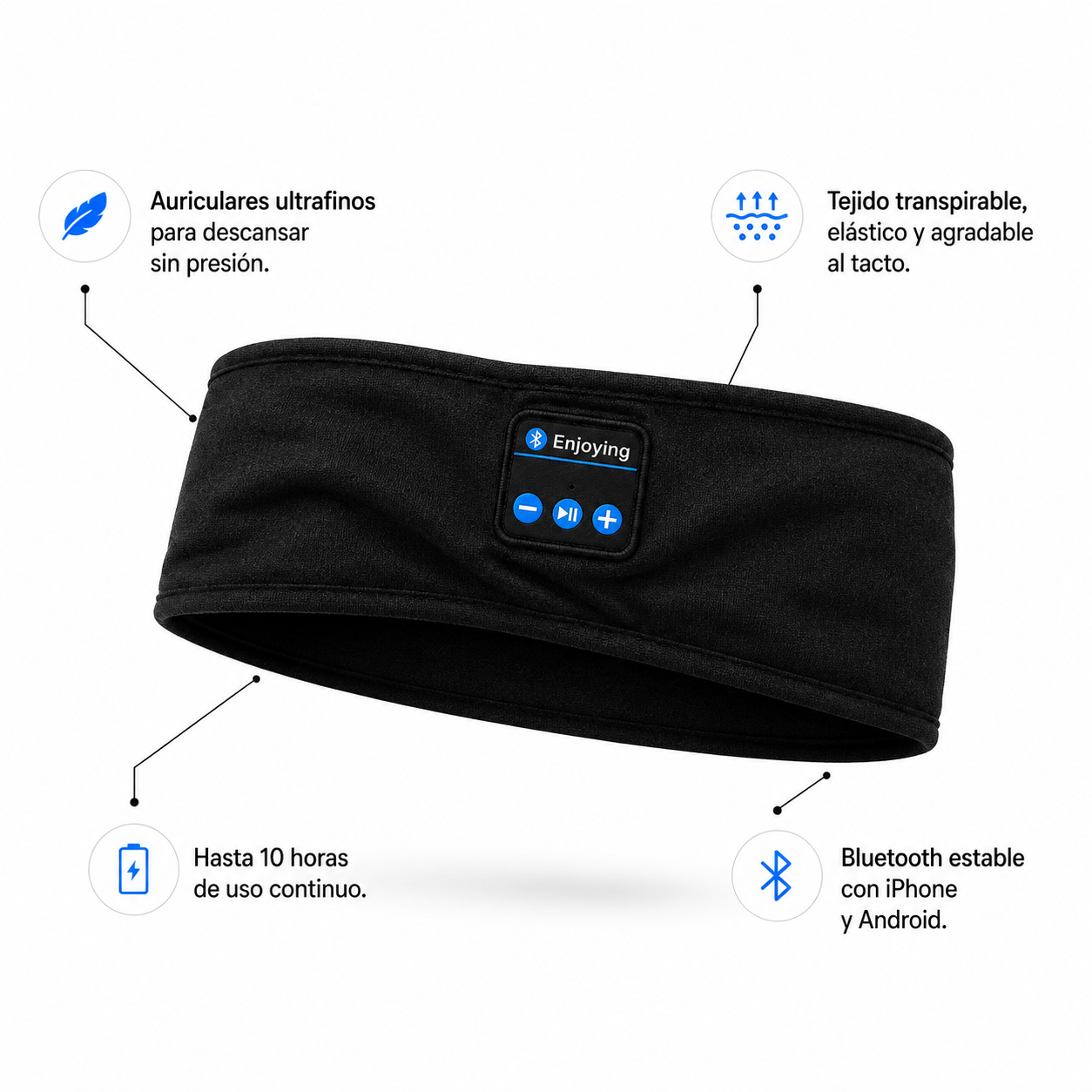 Diadema Bluetooth Para Dormir-Mejora tu calidad de sueño